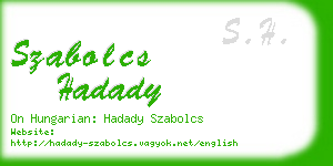 szabolcs hadady business card